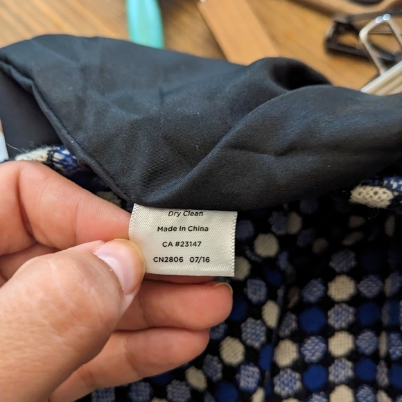 TALBOTS Dot Print Wool Pencil Skirt - Picture 7 of 8